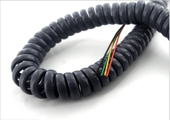 6C × 18AWG + 18C × 24AWG fili di rame in scatola isolante in PVC materiale TPU 80°C Cavo a spirale 300V