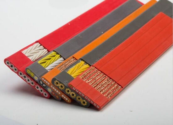 Cable a nastro piatto flessibile protetto da involucro XLPE resistente all'olio per applicazioni industriali