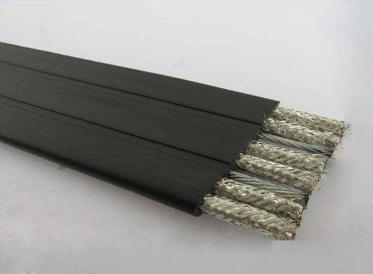 Cable a nastro piatto flessibile protetto da involucro XLPE resistente all'olio per applicazioni industriali