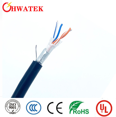 UL 20236 2C x 26AWG Intinerato e placcato in argento Testero di  di isolamento TPU RG 179