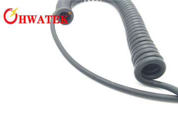 Cavo di segnale a spirale riccio ritrattabile del cavo elettrico con servizio dell'OEM del rivestimento della guaina di PUR